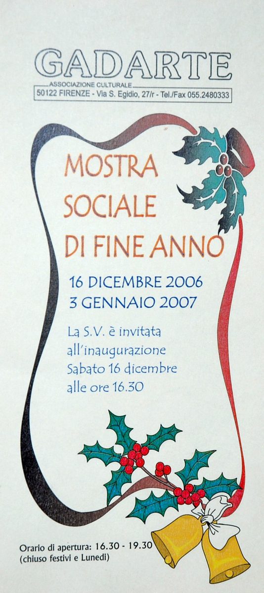 Locandina Mostra Sociale di Fine Anno
