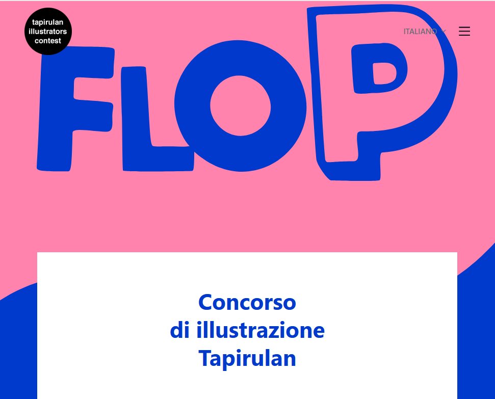 Pagina del concorso di illustrazione Tapirulan