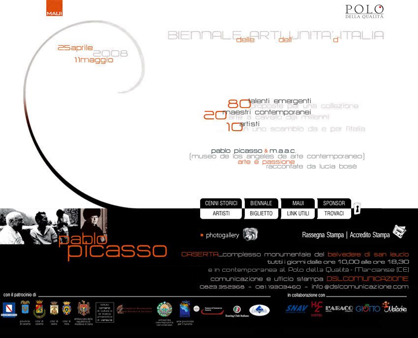 Manifesto della Biennale Artisti d'Italia dedicata a Pablo Picasso