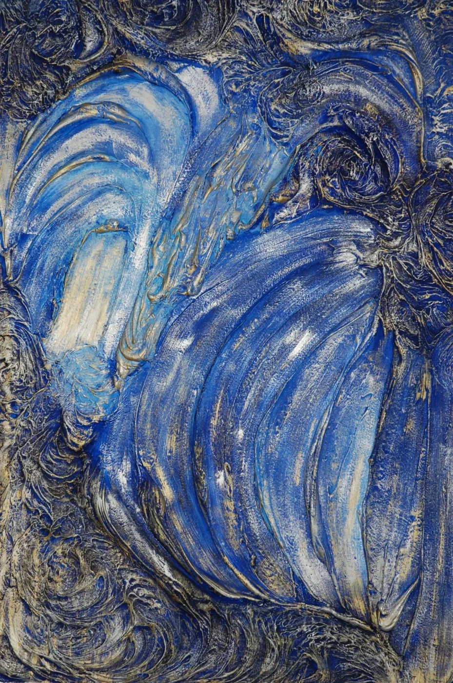 Blu, opera materica di Sonia Vangi